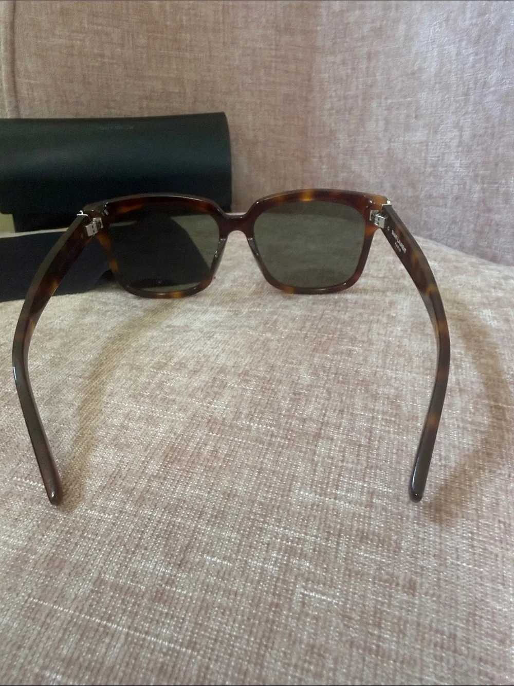 Saint Laurent Tortoiseshell Acetate Sunglasses in Brown